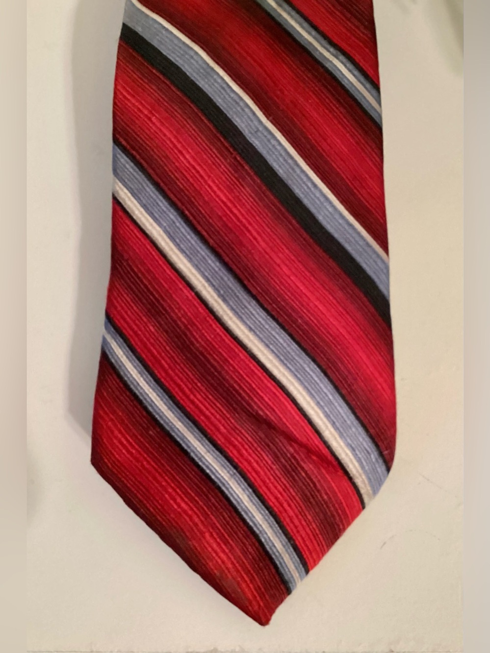 Stafford Red Striped Men’s Imported Silk Tie